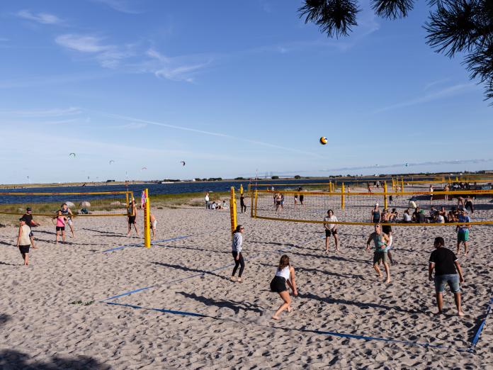 Boldspil på Amager Strand