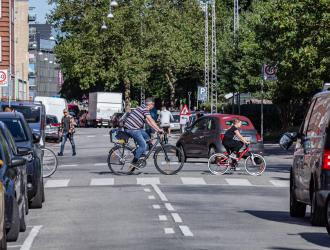 Blandet trafik på Lergravsvej